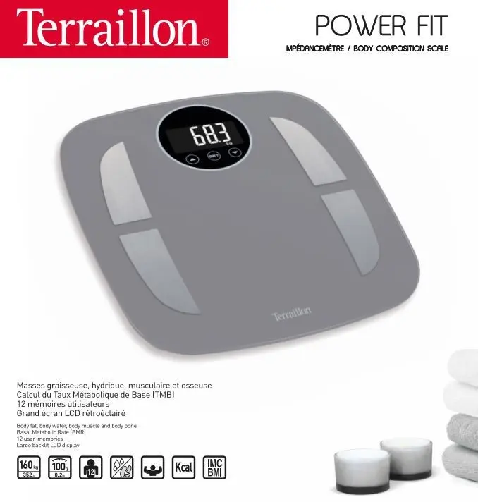 Terraillon Power Fit Grey electronic personal scale Photo 3