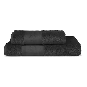 Bath towel, 100% Egyptian cotton, 600 g/m², 70×140 cm, black