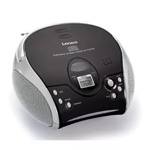 Lenco SCD-24 Цифровой FM Черный, Серебристый MP3-воспроизведение