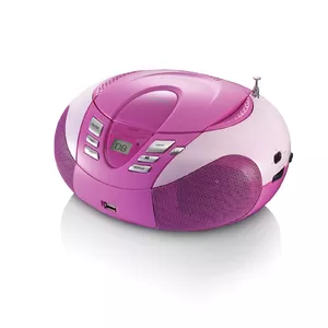 Lenco SCD-37 Digitāls FM Rozā MP3 atskaņošana