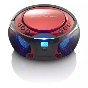 Lenco SCD-550 Digitāls 3,6 W FM Sarkans MP3 atskaņošana
