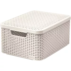 Storage box with lid Curver Style M 39.3×29.3×18.7 cm cream