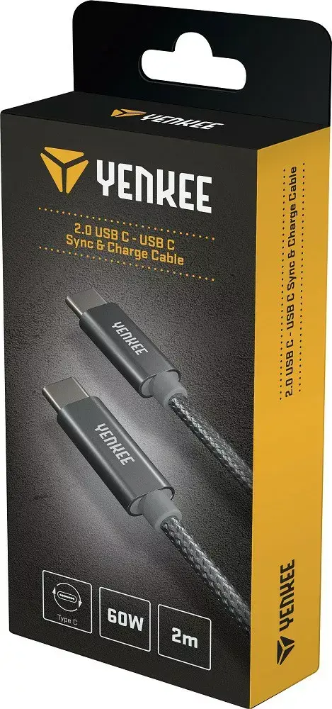 USB‑C кабель YENKEE YCUC102SR 2 м, 60 Вт Photo 4