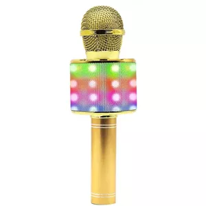 Karaoke mikrofons ar skaļruni Manta MIC21PKL, zelta krāsā