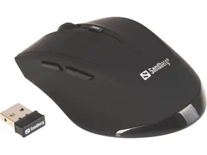 Sandberg Wireless Mouse Pro Right-hand Optical RF Wireless 1600 DPI 5 Buttons Black
