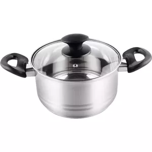 Lamart LTB1810 Stainless Steel Saucepan with Glass Lid, 18 cm, 2.7 L