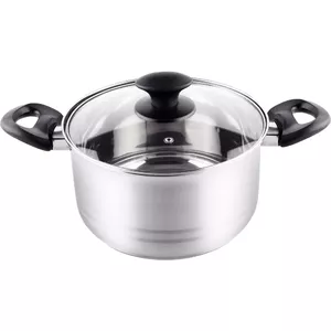Saucepan LAMART LTB2011, stainless steel, 20 cm, 3.5–3.6 L, glass lid