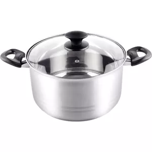 Saucepan LAMART LTB2413 24 cm / 5.8–6.1 L stainless steel with glass lid