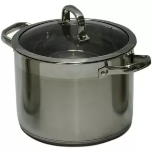 Stainless Steel Pot LAMART LTSS2418, Ø24 cm, H18 cm, 8 L, glass lid, induction compatible