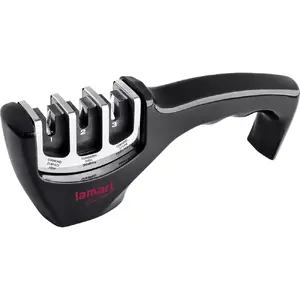 Pull-through knife sharpener LAMART LT2058, compact 45×200×72 mm, black