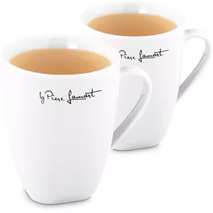 Cup LAMART LT9015 porcelain 350 ml white 2 pcs set, 8.4×10.5 cm
