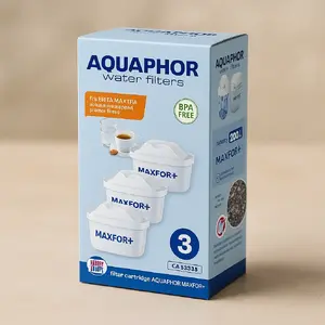 Фильтрующий картридж Aquaphor MF+ сменный 3 шт — для вечер, снижает хлор, тяжелые металлы, жесткость