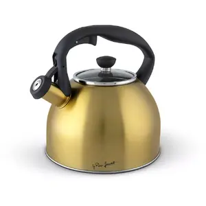 Electric tea kettle LAMART LT7057 stainless steel 2.5 L gold finish