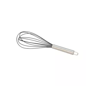 Silicone whisk AMT Gastroguss KUE-005 — non-stick, heat-resistant to 240 °C, 18/10 stainless steel handle, dishwasher safe, grey