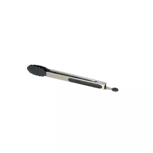 Silicone kitchen tongs AMT Gastroguss KUE-006, non-stick, heat-resistant to 240°C, 18/10 stainless steel handle, gray