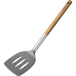 Pan scraper LAMART LT3977 – nylon blade, stainless steel edge, wooden handle, 350 mm