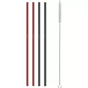 Stainless Steel Straws set LAMART LT7054 — reusable drinking straws, durable metal construction