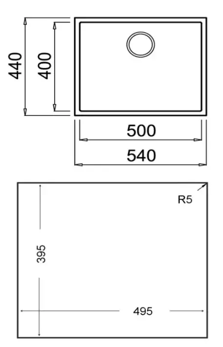 Teka Square 50.40 TG Rectangular flush-mounted sink 115230020 Photo 3