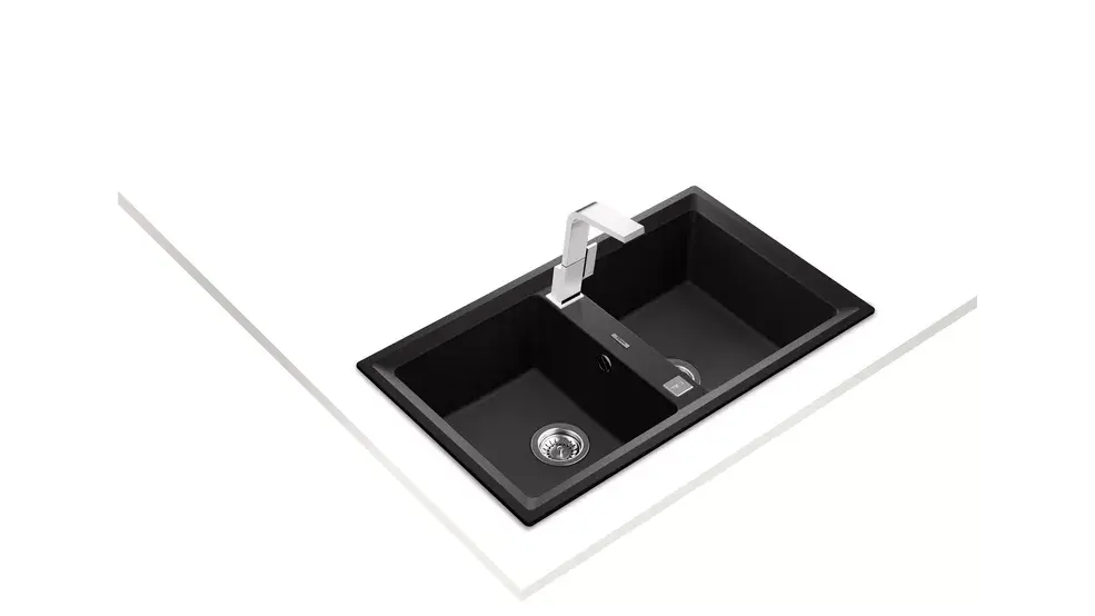 Undermount double-bowl sink TEKA Stone 90B TG onyx Photo 2