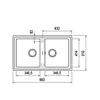 Undermount double-bowl sink TEKA Stone 90B TG onyx Photo 3