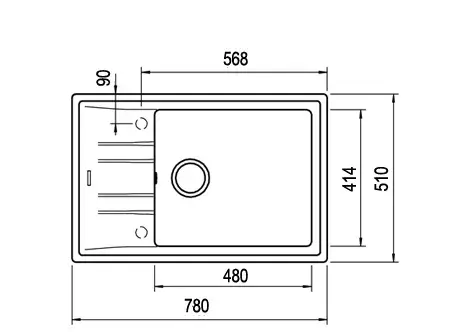 Undermount sink TEKA Stone 60S TG onyx Photo 3