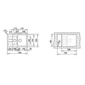 Kitchen sink TEKA Astral 45B-TG amber, single-bowl inset sink model 40143526, tegranite