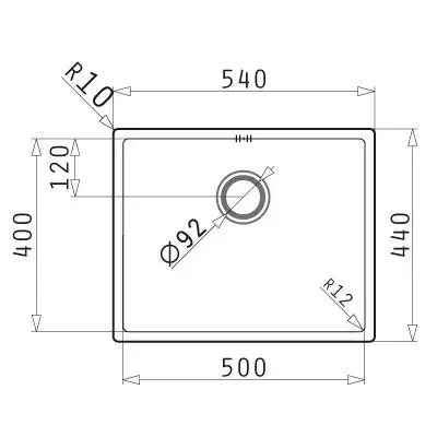 PYRAMIS Astris Colora 50x40 cm kitchen sink Photo 2