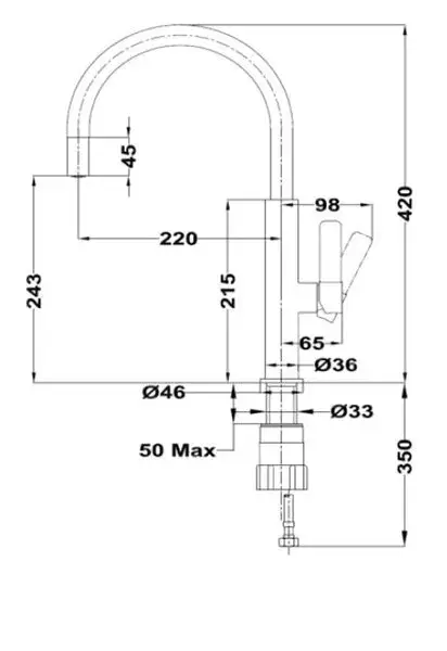 Кухонный смеситель TEKA TOP FOT 995 Photo 2