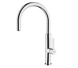 Virtuves izlietnes jaucējkrāns TEKA TOP FOT 995 hroma, vienvirziena ar aeratoru, ātra piespiediena uzstādīšana, fleks. pievadi 3/8"-1/2"