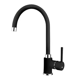Однорычажный кухонный смеситель TEKA Tap SP995 carbon — высокий поворотный излив, аэратор против накипи, гибкие подводки 3/8”, высота 218/341 мм, вылет 194 мм