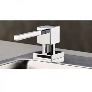 Wall-mounted soap dispenser PYRAMIS 28102001 — stainless steel, chrome-plated brass and plastic, countertop installation