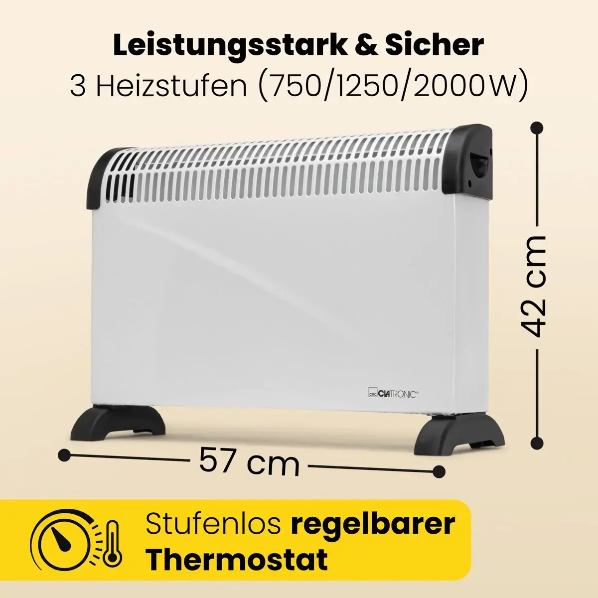 Convector heater CLATRONIC KH 3077 N Photo 2