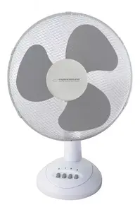 Table fan ESPERANZA EHF003WE, 30 cm diameter, 3 blades, 3 speeds, 50 W, white