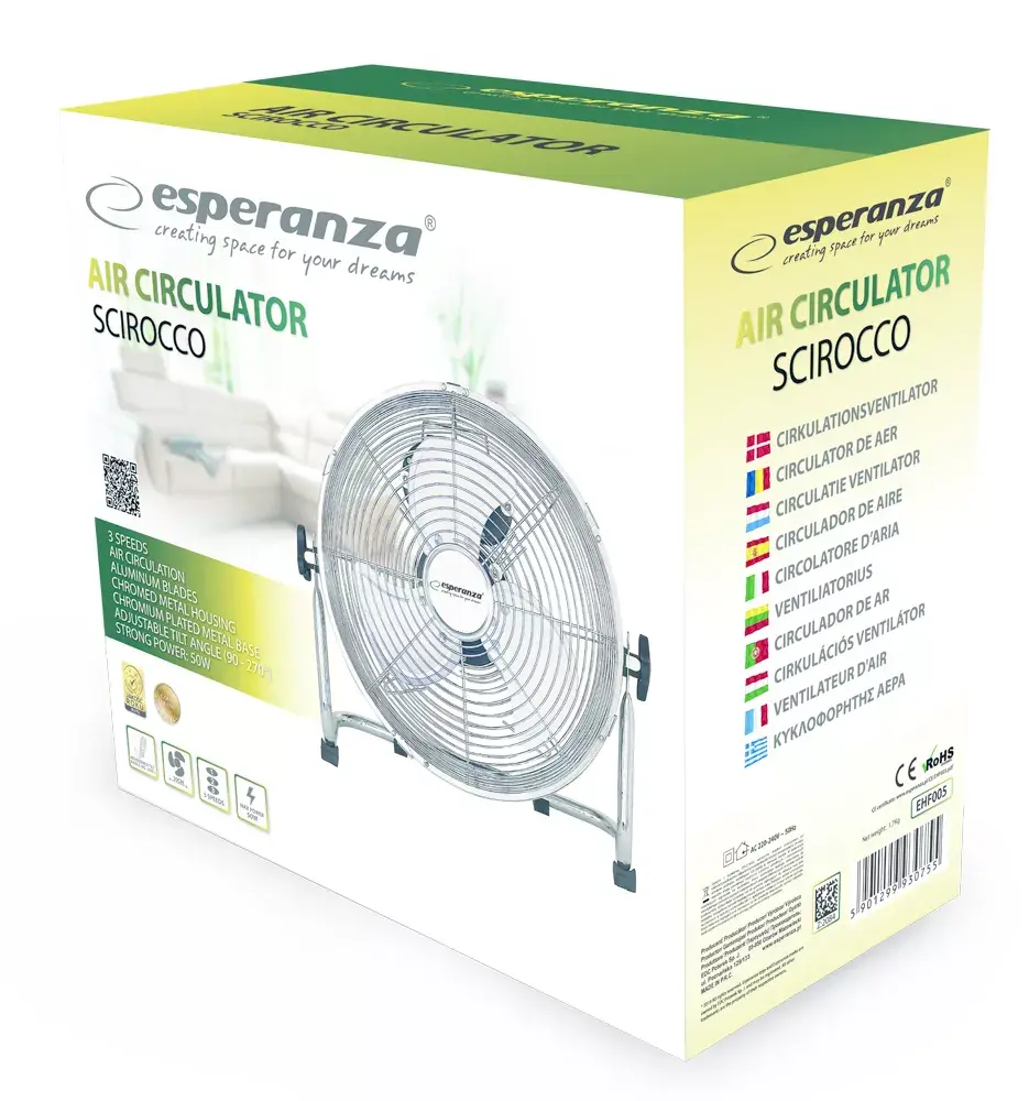 Fan Esperanza Air Circulator Scirocco EHF005 Photo 3