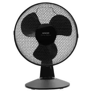 Galds ventilators SENCOR SFE 3011BK — lāpstiņu Ø 30 cm, 3 ātrumi, 35 W, 90° oscilācija, melns