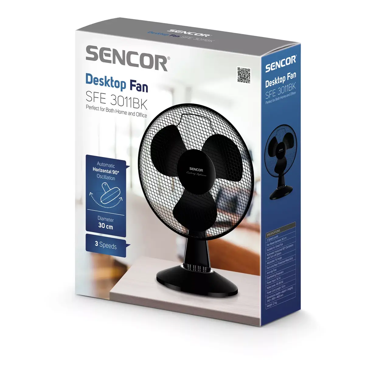 SENCOR SFE 3011BK настольный вентилятор — 30 см, 3 скорости Photo 6