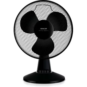 Galda ventilators SENCOR SFE4021BK — 40 cm lāpstiņa, 3 ātrumi, 40 W, 90° svārstības