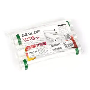 Vacuum sealer film rolls SENCOR SVX200CL, 3 rolls 20×300 cm, microwave-safe, for food preservation