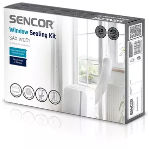 Installation kit SENCOR SAXW001 for air conditioner — window sealing textile barrier 4 m x 42 cm with 16 m self-adhesive Velcro