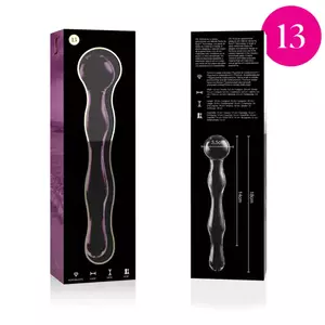 Dildo Nebula Series by Ibiza Borosilicate Glass Pink 18 cm -O- 3.5 cm