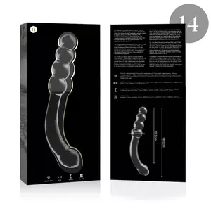 Dildo Nebula Series by Ibiza Borosilicate Glass Clear 18.5 cm