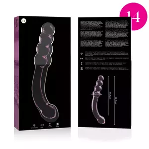 Dildo Nebula Series by Ibiza Borosilicate Glass Pink 18.5 cm -O- 3 cm