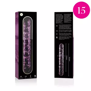 Dildo Nebula Series by Ibiza Borosilicate Glass Pink 18.5 cm -O- 3 cm
