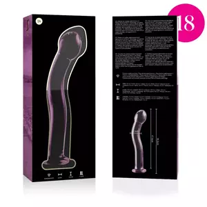 Dildo Nebula Series by Ibiza Borosilicate Glass Pink 18.5 cm -O- 3.5 cm