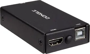 INTER-TECH KT-150H KVM interface adapter RJ-45 (host) to HDMI output, wired, max 1980×1080, metal, black