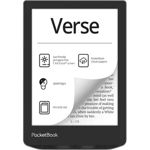 PocketBook Verse e-grāmatu lasītājs 8 GB Wi-Fi Pelēks