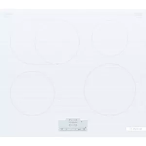 Индукционная варочная панель Bosch Serie 6 PIF612BB1E, 4 зоны, встраиваемая, 60 см, белая, сенсорное управление