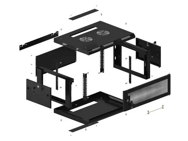 LANBERG WF01-6404-23B 4U wall-mounted rack Photo 10