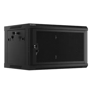 Wall-mount rack cabinet LANBERG WF01-6406-23B, 6U, 600×450 mm