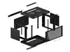 Lanberg WF01-6406-23B Sienas skapis 6U Photo 6
